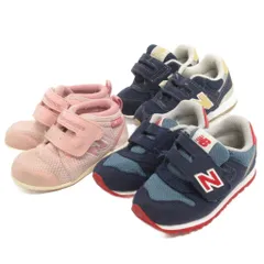 ニューバランス NEW BALANCE 3点 セット スニーカー シューズ ベルクロ 紺 ネイビー ピンク 13.5-14ｃｍ