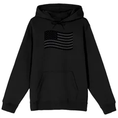 アニメキャラクター メンズ トップス Tシャツ パーカー Licensed Character Mens Dark Wavy Flag Hoodie Black ブラック