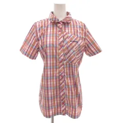 コロンビア Columbia 美品 カイトフライト ウィメンズ ショートスリーブストレッチシャツ チェック 半袖 M ピンク /FF ■YHS4のサムネイル