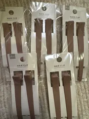 ダイソー ヘアクリップ セット  まとめ売り シンプル ブラウン 髪留め