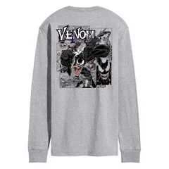 マーベル メンズ トップス Tシャツ グラフィック Mens Marvel Venom Comics Groupanels Long Sleeve Graphic Tee Athletic Heather ヘザー