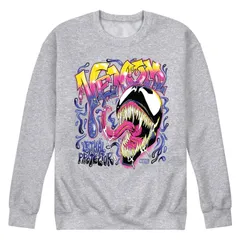 マーベル メンズ トップス Tシャツ スウェット フリース Mens Marvel Venom Lethal Protector Spraypaint Crew Fleece Sweatshirt Athletic Heather ヘザー