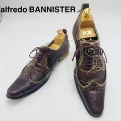 アルフレッドバニスター alfredoBANNISTER 43 ウイングチップ メダリオン ダメージ加工 切りっぱなし レザー 紐靴 カジュアル ボルドー ダークブラウン 50610010 日本製 モード y2k グランジ メンテナンス済 hws02602のサムネイル