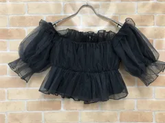 【中古】 SNIDEL スナイデル ボリュームギャザーフリルオフショルブラウス SWFB231138 ダークグレー ONE 111444469