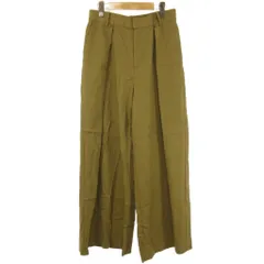 B&Y ユナイテッドアローズ BEAUTY&YOUTH ビューティー&ユース セルロースナイロン インタック パンツ ボトムス ワイド ストレート カーキ M ■GY99