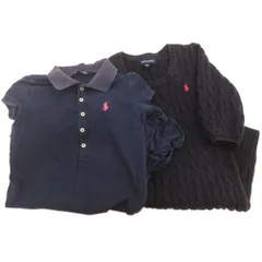 ラルフローレン RALPH LAUREN ニットワンピース ポロシャツワンピース 2点セット ネイビー 130cm