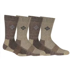 コロンビア メンズ アンダーウェア 靴下 Mens Columbia 4pack SpaceDye Crew Socks Khaki Brown カーキのサムネイル