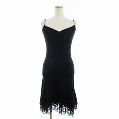 モルガン MORGAN キャミワンピース ドレス ひざ丈 レース 黒 ブラック