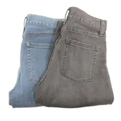 プラステ PLST 2点セット ブーツカットデニムパンツ ジーンズ 青 黒 S