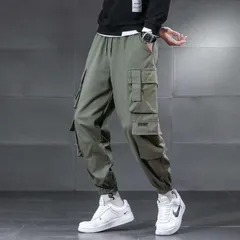 ズボン ジョガーパンツ カーゴパンツ メンズ 薄手 ゆったり カジュアル ワークパンツ ロングパンツ ポケット 春 秋 未使用