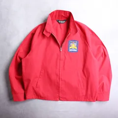 SPORTSWEAR USA製 ブルゾン スウィングトップ 赤 XLサイズ 企業ワッペン付き 00s アメリカ古着 ビンテージ ドッグイヤードリズラー