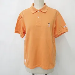 パーリーゲイツ PEARLY GATES ゴルフ スポーツウエア シャツ ポロシャツ 半袖 刺繍 綿 オレンジ 2