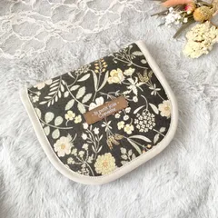 ハンドメイド サニタリーポーチ ポケットティッシュポーチ ボタニカルフラワー