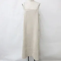 ザラ ZARA ワンピース キャミワンピ ロング フェイクスエード ベージュ M