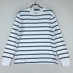 ポロラルフローレン メンズ ストライプ 長袖 Tシャツ (M)