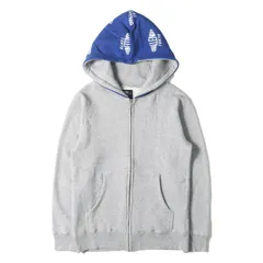 CHALLENGER チャレンジャー パーカー サイズ:S / フードロゴ ジップ スウェット パーカー (ZIP PRINTED HOODIE) / グレー ブルー / トップス フーディー 【メンズ】