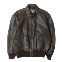 L.L.Bean エルエルビーン ジャケット ブラウン サイズ:L/XL相当 | 90s A-2 ゴートスキンレザー フライトジャケット | USA製 | 80年代 ヴィンテージ 古着 | アウター ブルゾン 上着【メンズ】【中古】