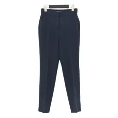 theory luxe セオリーリュクス パンツ ネイビー 紺 サイズ:34(XS) | 22秋冬 スリム テーパードパンツ | LIVE2 CAROL スラックス センタープレス ギャザー | 日本製 | ボトムス ズボン【レディース】【中古】
