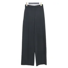 Theory セオリー パンツ ブラック 黒 サイズ:XXS | 24秋冬 ウール ワイドパンツ | Neo Smooth Jersey Wide Pull On FL | センタープレス ウエストゴム ストレート | ボトムス ズボン【レディース】【中古】