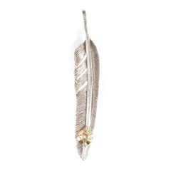 【美品】FIRST ARROWs ファーストアローズ 金メタル付き 風切りフェザー (Large Kazekiri Feather with K18 Left) | シルバー L(左向き) | ブランド アクセサリー ジュエリー【メンズ】【中古】のサムネイル