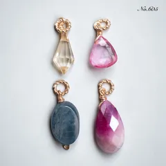 No.605✨天然石✨ネックレスチャーム4点セット
