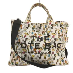 マークジェイコブス MARC JACOBS ピーナッツ スヌーピー スモールトラベラー 2WAY トートバッグ 総柄 ホワイト