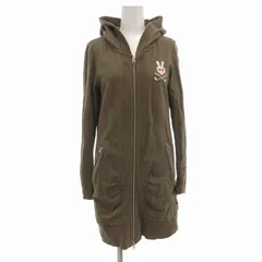 パーリーゲイツ PEARLY GATES ロングパーカー ゴルフ ジップアップ プリント 0 カーキ /UO