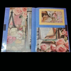 ⑩おすそ分けファイル コラージュファイル 軟質ファイル 磁石つき キレイめ ドット柄 薔薇