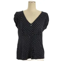 アニエスベー agnes b. ドット カーディガン カットソー 半袖 ネイビー 3 ■GY14