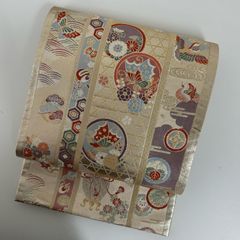 V3457 ○高級 正絹 唐織 六通 袋帯 - メルカリ