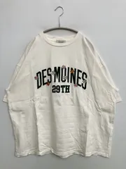 MONO-MART モノマート Tシャツ/カットソー L ホワイト 前面プリント ブランドロゴ ミドル丈 半袖 クルーネック(丸首)