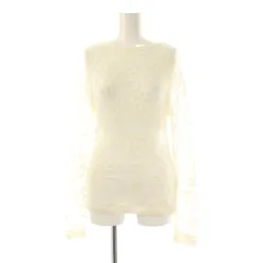 ザラ ZARA ニット セーター 長袖 シアー M オフホワイト /ES