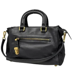 プラダ PRADA ロゴプレート ハンドバッグ 2WAY ショルダーバッグ ハンドバッグ レザー ネロ(ブラック) レディース 【中古】