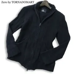 Zero by TORNADOMART トルネードマート ジップ コットン ニット★ ブルゾン ジャケット Sz.L メンズ 紺 ネイビー 日本製
