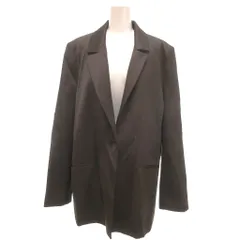 ザラ ZARA テーラードジャケット シングル 長袖 M ブラウン サテン /YJ
