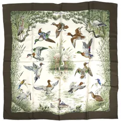 Hermès カマルグでの休息　カレスカーフ 90cm HERMES】【Halte en Camargue】エルメス『カレ90 カマルグでの休息