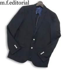 m.f.editorial タカキュー 春夏 背抜き★ テーラード ジャケット ブレザー 紺ブレ Sz.M メンズ ネイビーのサムネイル