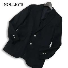 NOLLEY'S ノーリーズ 春夏 背抜き★ 刻印 銀ボタン テーラード ジャケット 紺ブレ 日本製 Sz.44 メンズ ネイビーのサムネイル