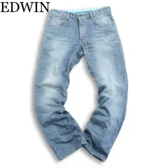 EDWIN エドウィン ER003 ジャージーズ★ 麻 リネン混 ストレッチ USED加工 デニム パンツ ジーンズ Sz.M メンズ 日本製
