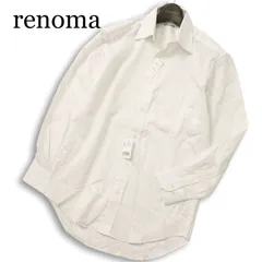 【新品 未使用】 U.P renoma ユーピーレノマ 通年★ 形態安定 長袖 ストライプ ワイシャツ シャツ Sz.38-80 メンズ