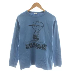 バズリクソンズ BUZZ RICKSON’S × PEANUT チャーリーブラウン Tシャツ カットソー 長袖 M 水色 ライトブルー /AN77 ■MAのサムネイル