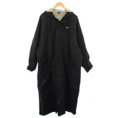 ナイキ NIKE ベンチコート ロングコート ジップアップ アウター 裏ボア L 黒 /TK