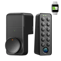 【送料無料】SwitchBot スマートロック プロ 指紋認証パッド 暗証番号 - スイッチボット 鍵 スマートキー ドアロック オートロック スマホで操作 交通系ICカード FeliCa Suica PASMO Alexa/Google Home/Siri対