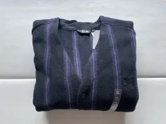 ユニクロxニードルズ フリース オーバーサイズ カーディガン プリント ブラック