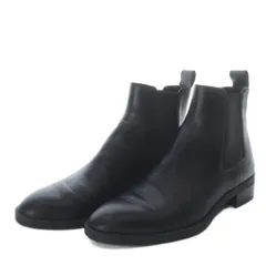 ザラ ZARA サイドゴアブーツ ショート ローヒール 37 ブラック /YO30