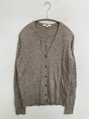UNIQLO ユニクロ カーディガン/ボレロ L グレー ウール・ニット 無地 ミドル丈 長袖