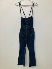 Rmine サロペット/オーバーオール F ネイビー クロップド・半端丈 デニム コットン ストレッチ