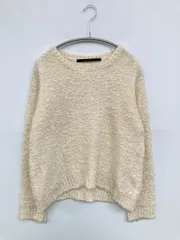 YECCA VECCA イェッカヴェッカ ニット/セーター F アイボリー ウール・ニット ナイロン 無地 ミドル丈 長袖 クルーネック(丸首)