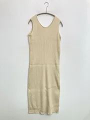 AZUL by MOUSSY アズールバイマウジー ワンピース M アイボリー 無地 袖なし ミモレ・半端丈 タイト