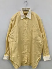 Paul stuart ポールスチュアート シャツ/ブラウス 40 イエロー コットン 無地 ミドル丈 長袖 レギュラーカラー